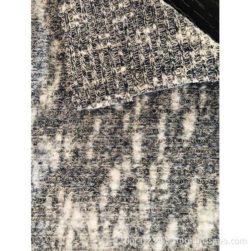 Brush Slub Rib Sweater fabric